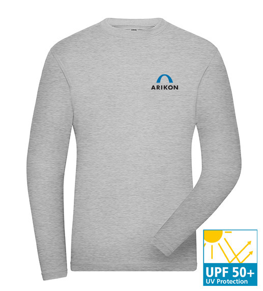 T-Shirt langarm mit UV-Schutz - inkl. Logo